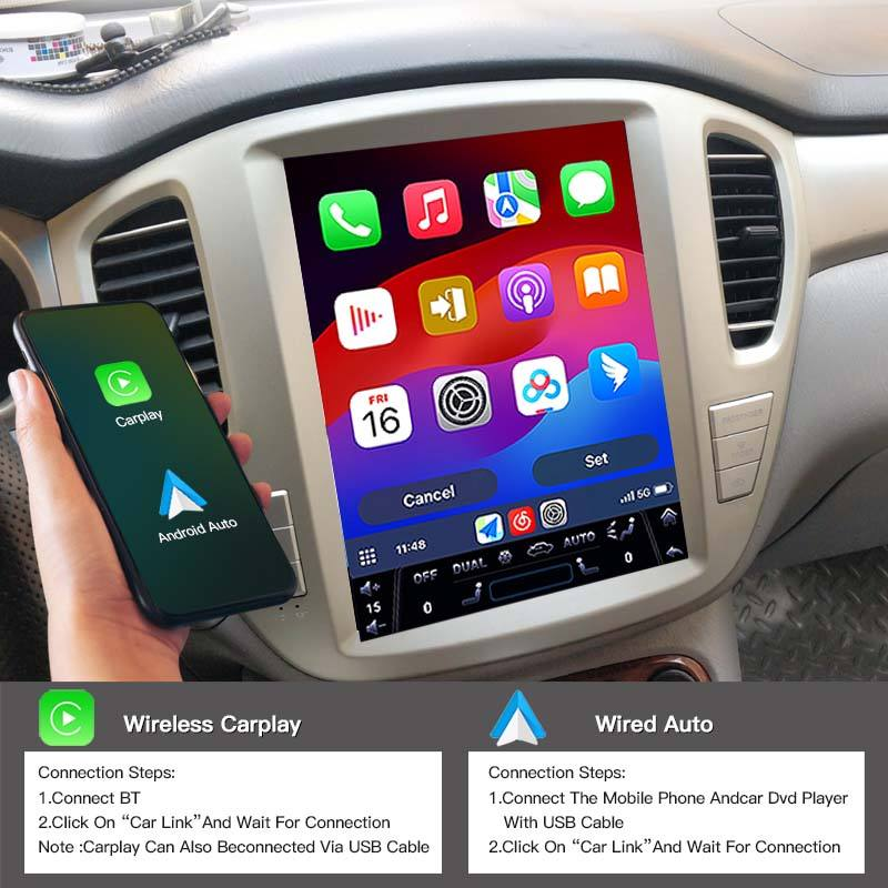 12.1inch Hot Sale Car Video Android GPS Navigation for Toyota Highlander 2001-2007 Car Multimedia Radio Car DVD Player - Image 8