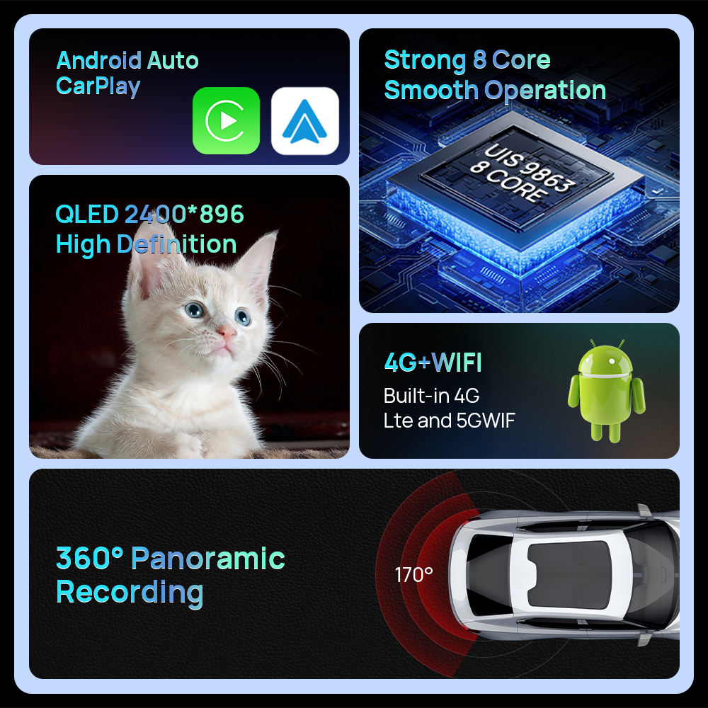 Universal 12.3 Inch Android 12 for Universal Car Radio Multimedia Player GPS Navigation Car Audio Stereo - Image 3