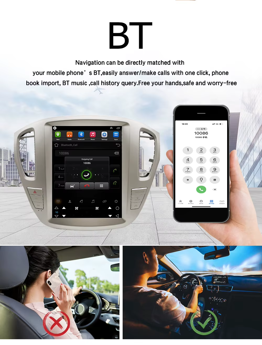 12.1inch Hot Sale Car Video Android GPS Navigation for Toyota Highlander 2001-2007 Car Multimedia Radio Car DVD Player - Image 7