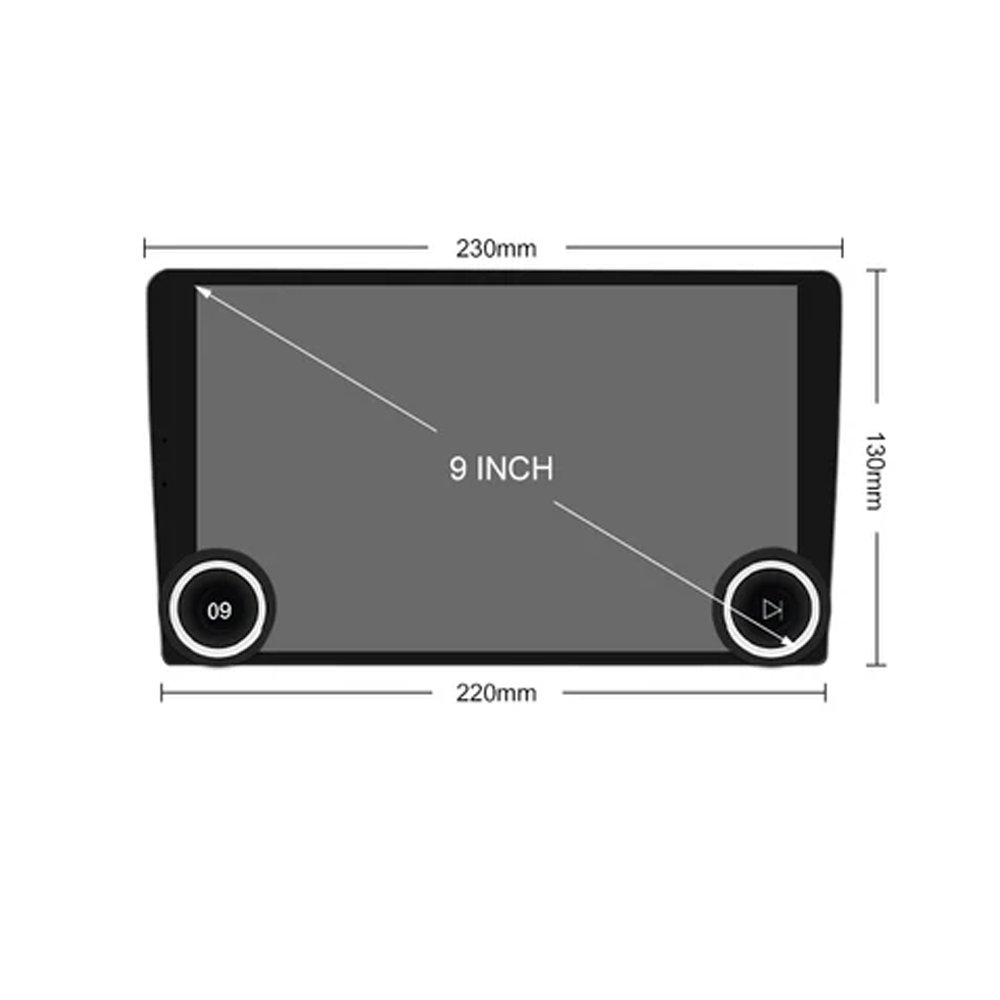 Dual Knob 2 Din 9 Inch Android Car Radios with GPS Navigation Quad-Core RAM2GB ROM32GB CarPlay Android Stereo Auto Carplay Screen Car Player - Image 2