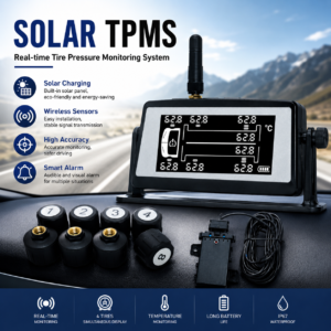 8-Wheel Solar TPMS System for Trucks & RVs with Real-Time Tire Pressure Monitoring